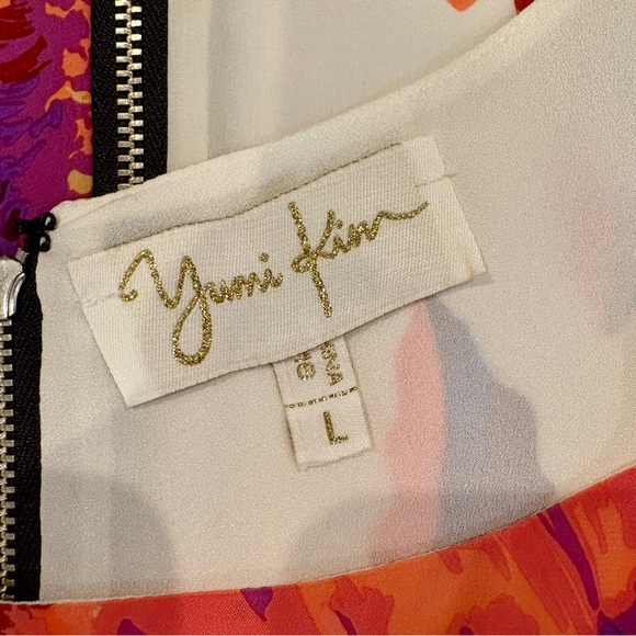 Yumi Kim Multicolor Floral Silk Dress Size Large - Picture 4 of 6